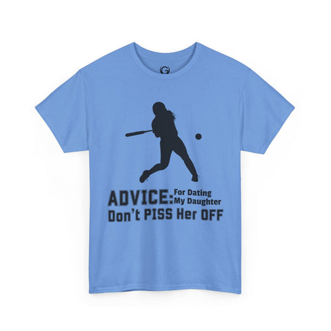 Softball Player Unisex Tee - Parent's Advice: Don't Piss Her Off