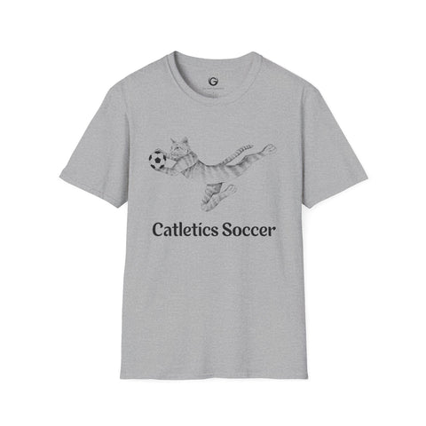 Cat in Goal Unisex T-Shirt -  Catletics Collection Soccer Cat