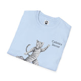 Cat Soccer Unisex Softstyle T-Shirt