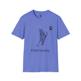 Field Hockey Cat Unisex T-Shirt - Field Hockey Feline Fun from the Catletics Collection