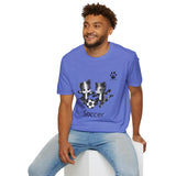 Soccer Kittens Unisex T-Shirt - Some Soccer Fun From the Catletics Collection