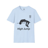 High Jump Unisex T-Shirt - Takes Flight Over the Bar