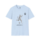 Soccer Cat Unisex T-Shirt - #GOALS from the Catletics Collection