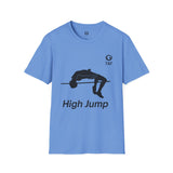 High Jump Unisex T-Shirt - Takes Flight Over the Bar