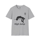 High Jump Unisex T-Shirt - Takes Flight Over the Bar