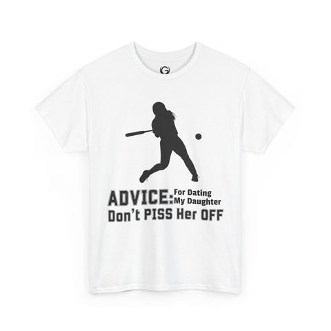 Softball Player Unisex Tee - Parent's Advice: Don't Piss Her Off