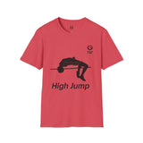 High Jump Unisex T-Shirt - Takes Flight Over the Bar