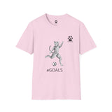 Soccer Cat Unisex T-Shirt - #GOALS from the Catletics Collection