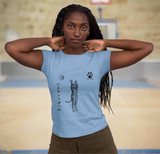 Basketball Cat Unisex T-Shirt - Feline Fun with a Basketball playing cat, Basketball written in Japanese script