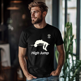 High Jump Unisex T-Shirt - Takes Flight Over the Bar
