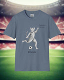 Cat Soccer Unisex Softstyle T-Shirt