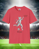 Cat Soccer Unisex Softstyle T-Shirt
