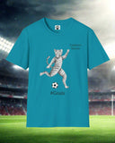 Cat Soccer Unisex Softstyle T-Shirt
