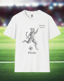 Cat Soccer Unisex Softstyle T-Shirt